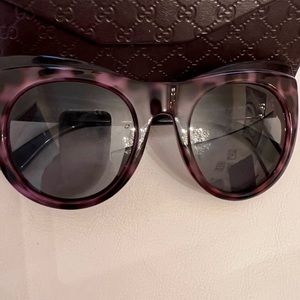 Black and purple Gucci sunglasses